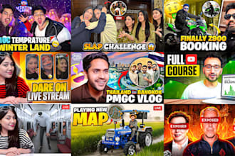design podcast gaming and vlog thumbnails