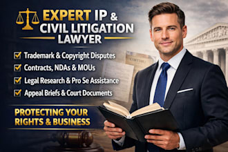 provide IP legal consultation for trademark, copyright and disputes
