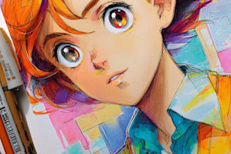 draw anime character illustration