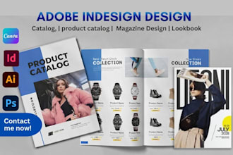 design catalogue, product catalog, magazine design, lookbook with adobe indesign