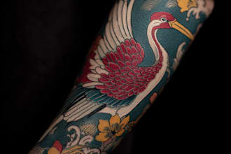 make a traditional japanese irezumi tattoo