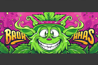 design cannabis mascot logo