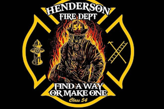 design high quality fire fighter mascot logo with express delivery