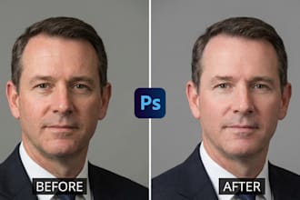 retouch portrait premium business corporate headshot with natural skin retouch