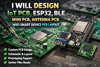 design iot pcb, esp32, ble, mini pcb, antenna pcb, wifi smart device pcb layout