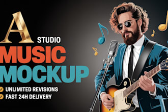 create a professional ai music mockup and custom soundtrack