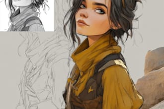 draw realistic cartoon portrait
