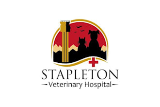 create a lasting memory logo for a veterinary hospital