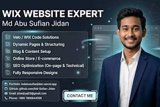 build wix website design, wix website redesign, or wix business website design