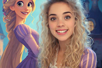 draw cute cartoon portrait