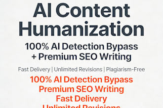 humanize ai content, remove ai detection, and write premium SEO contenta