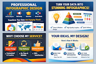 design modern and professional infographics for your business