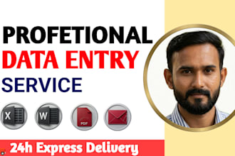 data entry, copy paste, data scraping, email leads, pdf to excel data entry