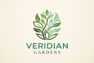 design a fresh and beautiful plants logo for your brand