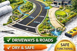 design road landscape and site planning professionally