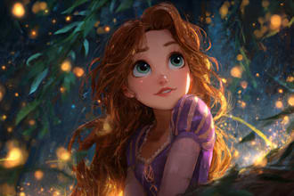 draw magical disney style art for you