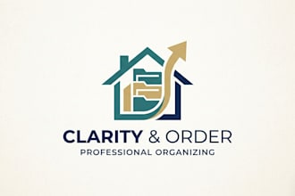 design a clean and professional organizer logo for your brand