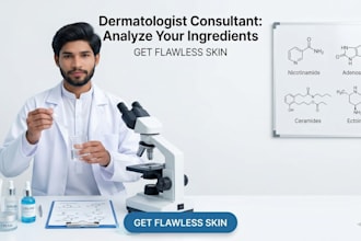 analyze cosmetic ingredients for safety, and formulation research analyze