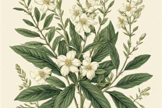 create a realistic botanical drawing