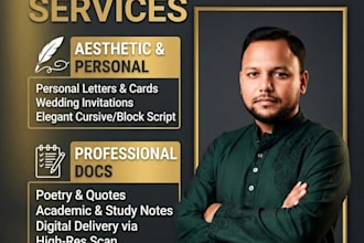 handwrite documents in bangla and english