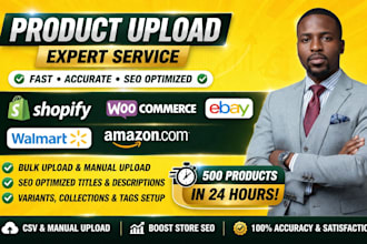 professionally do shopify product upload, bulk upload and SEO optimized listings