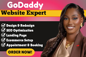 godaddy website design, godaddy website redesign, godaddy landing page builder