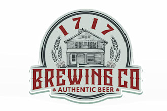 design monogram classic brewery logo design