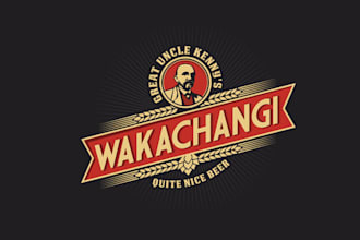design icon magnificent beer label logo