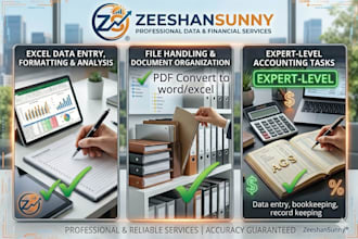 do full accounts handling, data entry and full excel handling