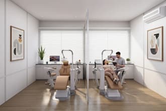 design dental clinic, medical healthcare and hospital 2d 3d
