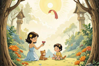 children story book illustration children story book