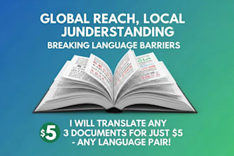provide professional, fast and accurate translation