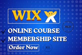 create wix online course website design, wix membership site setup, sales funnel