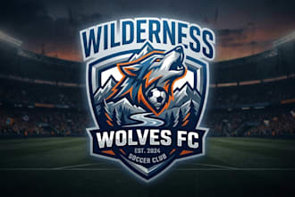 design a bold and dynamic soccer team logo