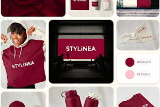 design signature logo, brand identity, social media kit branding