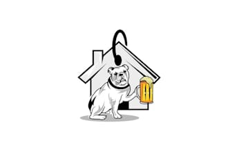 design animal bulldogs care logo for you