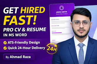 write a professional CV, resume, cover letter, and job application in ms word
