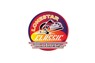 design high resolution lone star classic motors logo for you