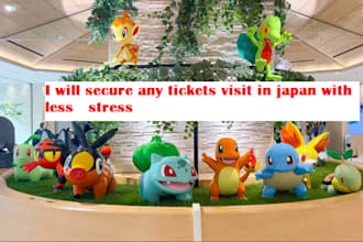 get you reservation for pokemon cafe, kirby cafe, capybara cafe and book ticket