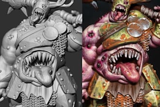 do 3d print and paint miniature painting tabletop miniatures 3d anime figure