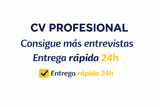 hare tu cv profesional optimizado para conseguir trabajo