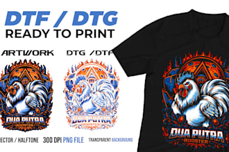 create dtf print ready for t shirt printing