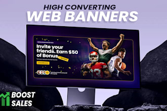design high converting web banners for sales