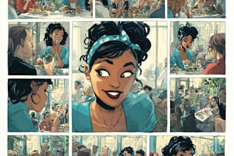 do comics book pages, storyboards, illustrations