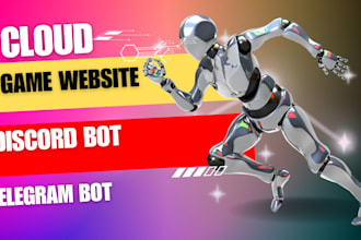 build cloud ai website, game website, telegram bot and discord bot