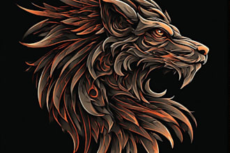 create a professional tribal tattoo design
