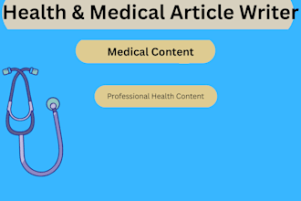 write professional health and medical articles
