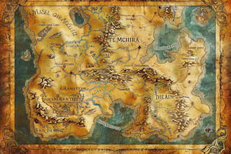 draw a custom map for fantasy, scifi, book or boardgame