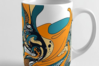 create a mug or coffee mug design for your brand