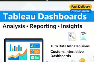 build custom tableau dashboards and reports